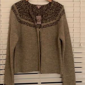 J.Jill CARDIGAN WOOL SWEATER, NWT